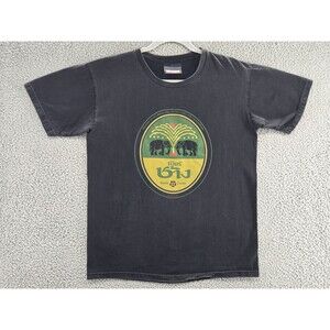 Vintage Beer Chang Shirt Mens XL Black Elephant Thai Beer Unfledged Graphic